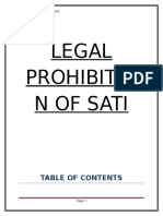 Legal Prohibitio N of Sati