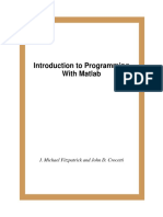 Introduction To Programming With Matlab