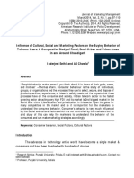 Influence of Cultural, Social and Marketing Factors On The Buying Behavior of Telecom Users: A Comparative Study of Rural, Semi-Urban and Urban Areas in and Around Chandigarh