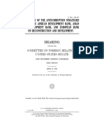 Senate Hearing, 109TH Congress - A Review of The Anticorruption Strategies of The African Development Bank, Asian Development Bank, and European Bank On Reconstruction and Development