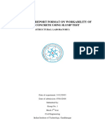 A Report On Workability of Fresh Concrete by Slump Test