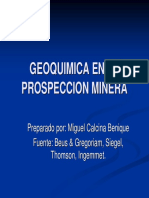 Geoquimica en La Prospeccion Minera