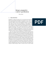 Dialogue Pragmatics and Context Specication