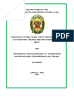 Monografia Procedimientos de Investigación de Tid y Documentación Policial en El Marco Del Nuevo Código Procesal Penal