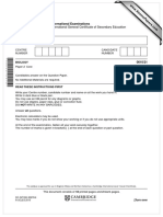 IGCSE Biology 2015 Paper 21