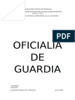 Trabajo Oficialia de Guardia