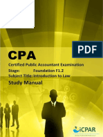 Cpa f1.2 - Introduction To Law - Study Manual