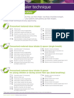 Asthma Inhaler Device Techiques Checklist