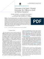 An Empirical Assessment of The Export-Financial Constraint Relationship: How Different Are Small and Medium Enterprises?