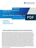 Zimmer-Biomet (ZBH) JP Morgan Presentation 2017 