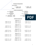 Formulas de Trigonometria