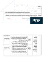 My Research: Action Research Plan (Semester 8)