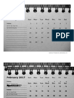 2017 Monthly Calendar Template Room For Notes 01