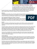 Oxidation in Fats & Oils by P-Anisidine Value