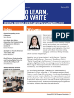 Write To Learn, Learn To Write (Spring 2016)