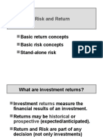 Risk and Return: Basic Return Concepts Basic Risk Concepts Stand-Alone Risk