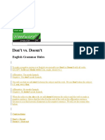Don't vs. Doesn't: English Grammar Rules