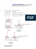 Design of Pump Foundation: A. Input Data