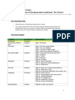 Trainers Notes: Principles of Organizing "The Choice"