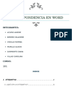 Correspondencia en Word