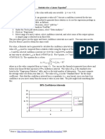 Statistics For Linear Equation 2009