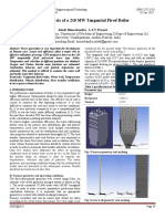 CFD Analysis of A 210 MW Tangential Fired Boiler