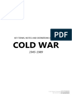 Cold War: Key Terms, Notes and Definitions For The