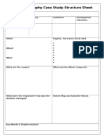 Igcse Geography Case Study Structure Sheet