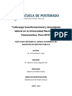 TORRES HUAMANI JOSE Liderazgo Transformacional y Desempeño Laboral en La Universidad Nacional de Huancavelica, Perú - 2016