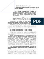 Deed of Absolute Sale of Condominium Unit