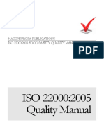 ISO 22000 Food Safety Management Quality Manual PDF