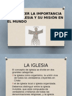 Reconocer La Importancia de La Iglesia y Su