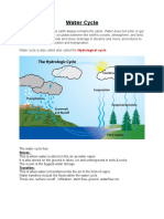 Yr 7 Water Cycle Notes.