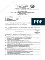 Introduction To SPED Syllabus - BEED-2ndSem