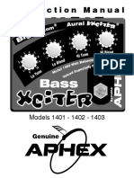 Aphex XCITER PEDAL 1400 Series User Manual PDF