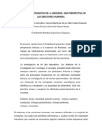 Encuadre e Intervencion de La Ansieda Perspectiva de Las Emociones Humanas