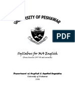 MA English Syllabus KUST PDF