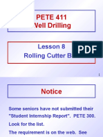 PETE 411 Well Drilling: Lesson 8 Rolling Cutter Bits