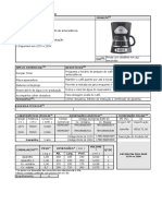 Ficha Técnica Cafeteira