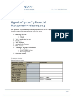 Hyperion System 9 Financial Management Release 9.2.0.3: Perating Ystems