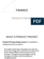 Product Pricing