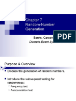 Random-Number Generation: Discrete-Event System Simulation