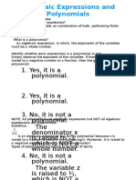 Algebraic Expressions