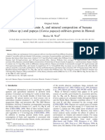 Ascorbic Acid, Vitamin A, and Mineral Composition of Banana (Musa SP.) and Papaya (Carica Papaya) Cultivars Grown in Hawaii