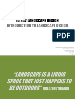 LECTURE 1 Introduction To Landscape Design