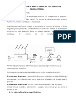 Proceso Industrial e Impacto Ambiental de La Industria Manufacturera