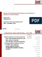 Behavior-Based Material Model Selection and Calibration of Plastics For Crash Simulation