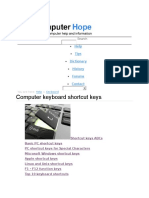 Keybord Shortcut Keys