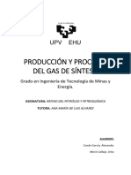 Produccion y Procesos Del Gas de Sintesis PDF