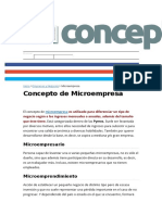 Microempresa Concepto